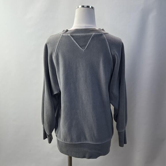 Free People Movement Sweatshirt Womens Small Gray Crewneck Pullover Pocket Cozy - Picture 3 of 11
